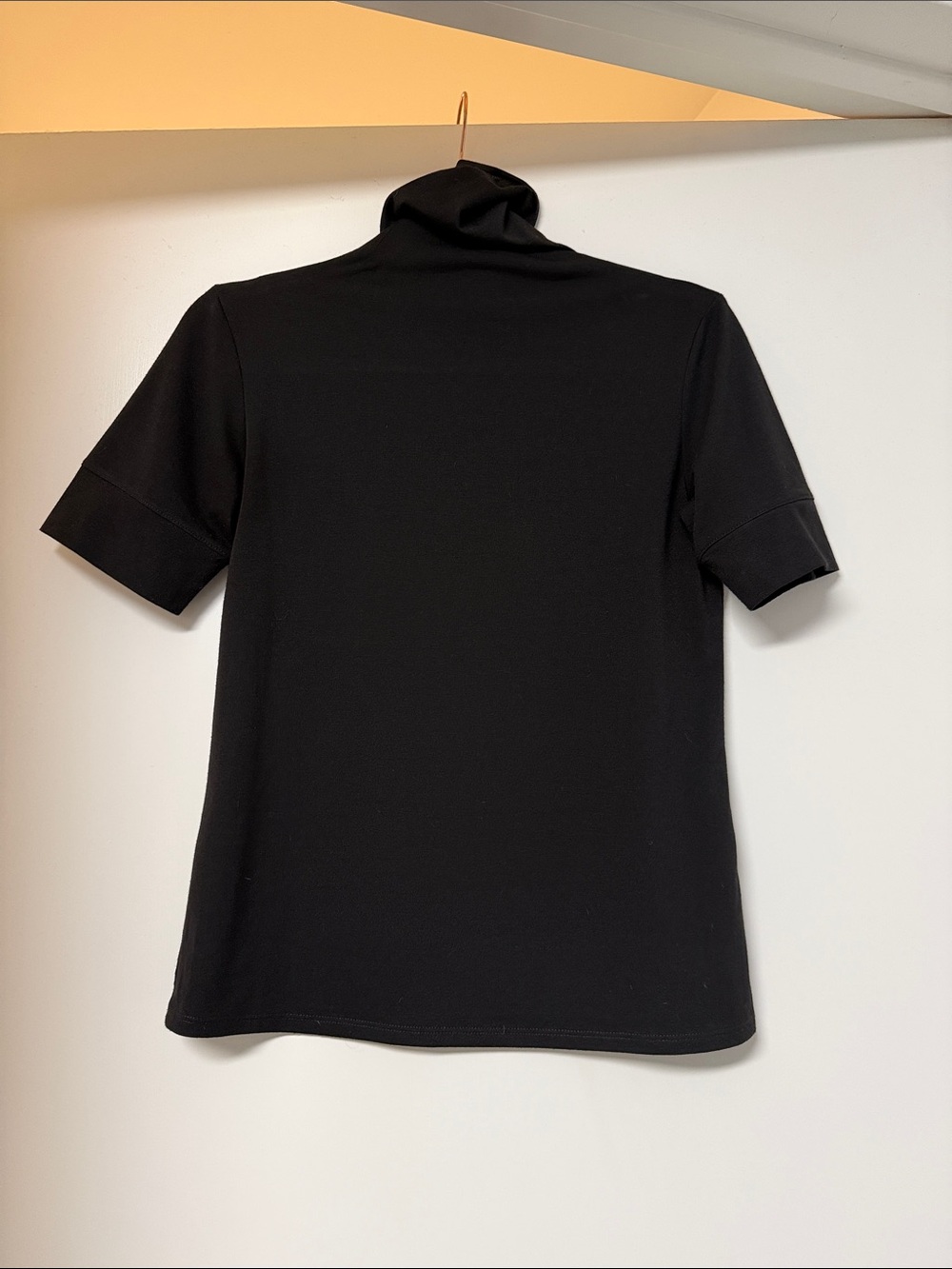 Vince Black Short-Sleeve Turtleneck Tee